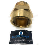 brass adapter fittings an fitting g thread metric bspt female to npt male pipe lead-free 1 inch 1'' is taper threads g1 water piece brass adapter fittings water line adapter pipe fittings high quality solid structure durable G thread connector to NPT