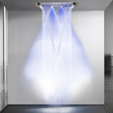 Genoa 16"x36" Brushed Nickel Music LED Digital Shower System By Cascada Shower - Cascada Showers
