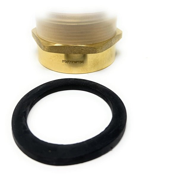 Lead-Free 3" G Thread (Metric BSPP) Female to NPT Thread Male Pipe Fitting Adapter - Cascada Showers