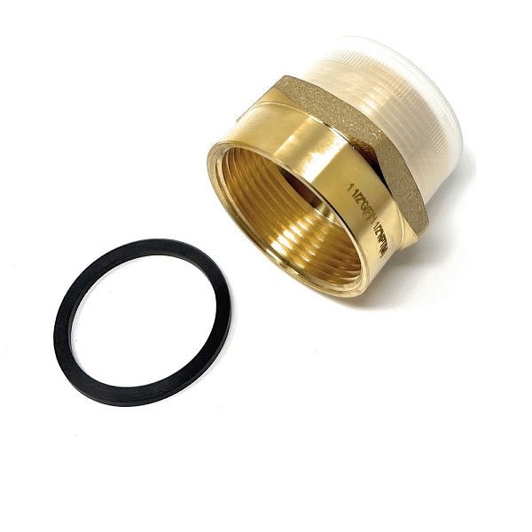 Lead-Free G Thread (Metric BSPP) Female to NPT Male Adapter (1 1/2" x 1 1/2") - Cascada Showers