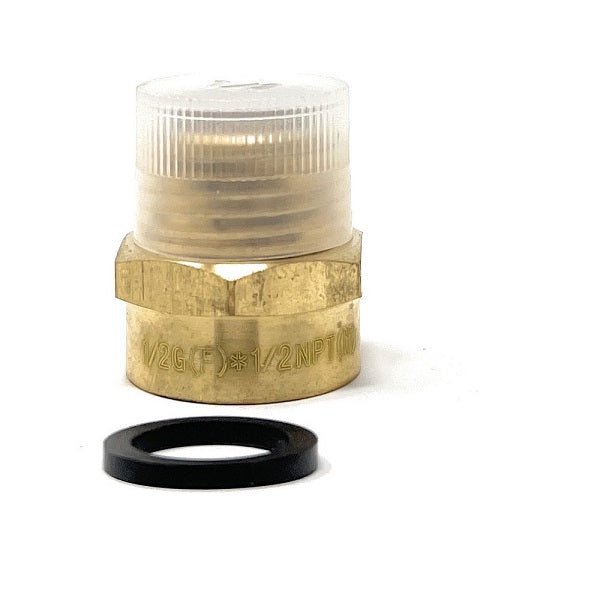 Lead-Free G Thread (Metric BSPP) Female to NPT Male Pipe Fitting Adapter - 1/4" - 3" - Cascada Showers