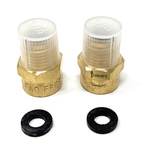 Lead-Free G Thread (Metric BSPP) Female to NPT Male Pipe Fitting Adapter - 1/4" - 3" - Cascada Showers