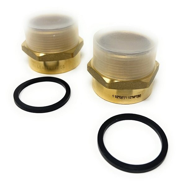 Lead-Free G Thread (Metric BSPP) Female to NPT Male Pipe Fitting Adapter - 1/4" - 3" - Cascada Showers