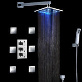 Tuscany LED Rainfall Thermostatic Shower System - Wall Mount - Cascada Showers